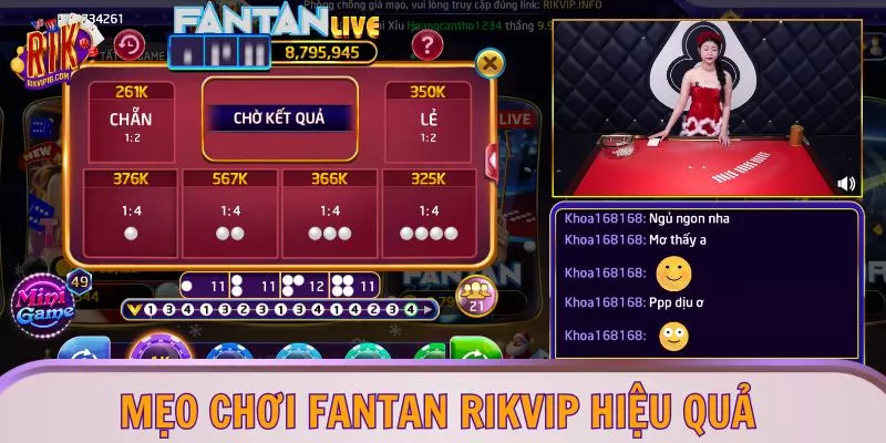 Mẹo chơi Fantan RIKVIP hiệu quả